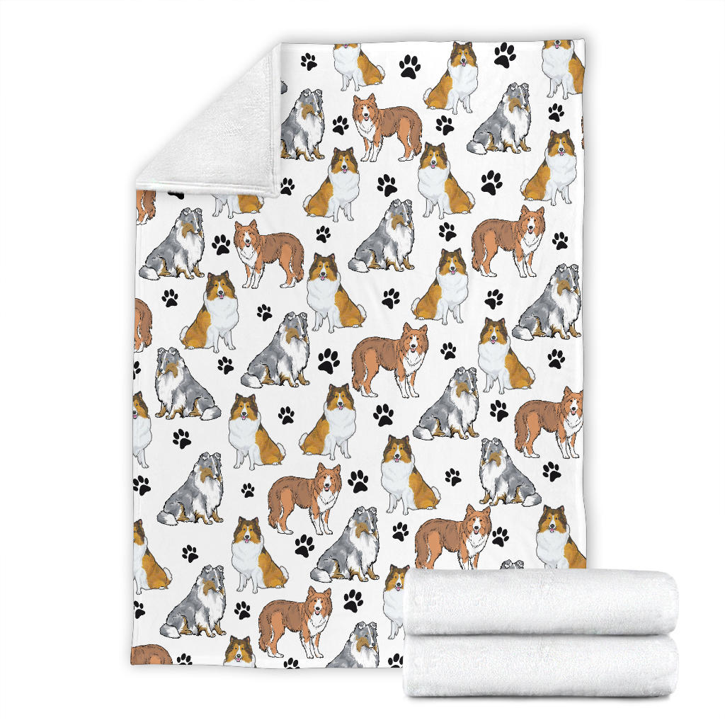 Shetland Sheepdog Paw Blanket