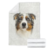 Australian Shepherd Face Hair Blanket