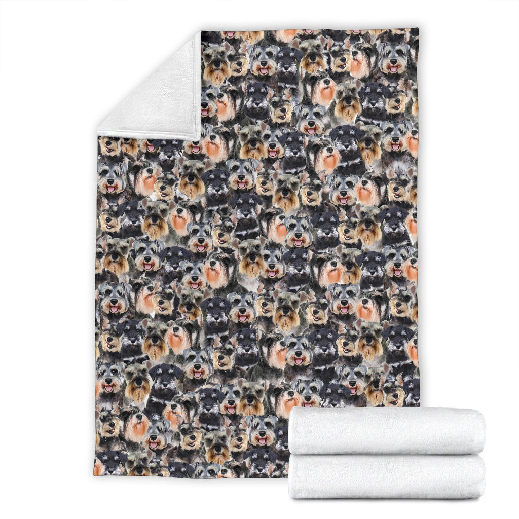 Schnauzer Full Face Blanket