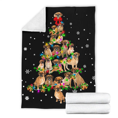 Puggle Christmas Tree Blanket