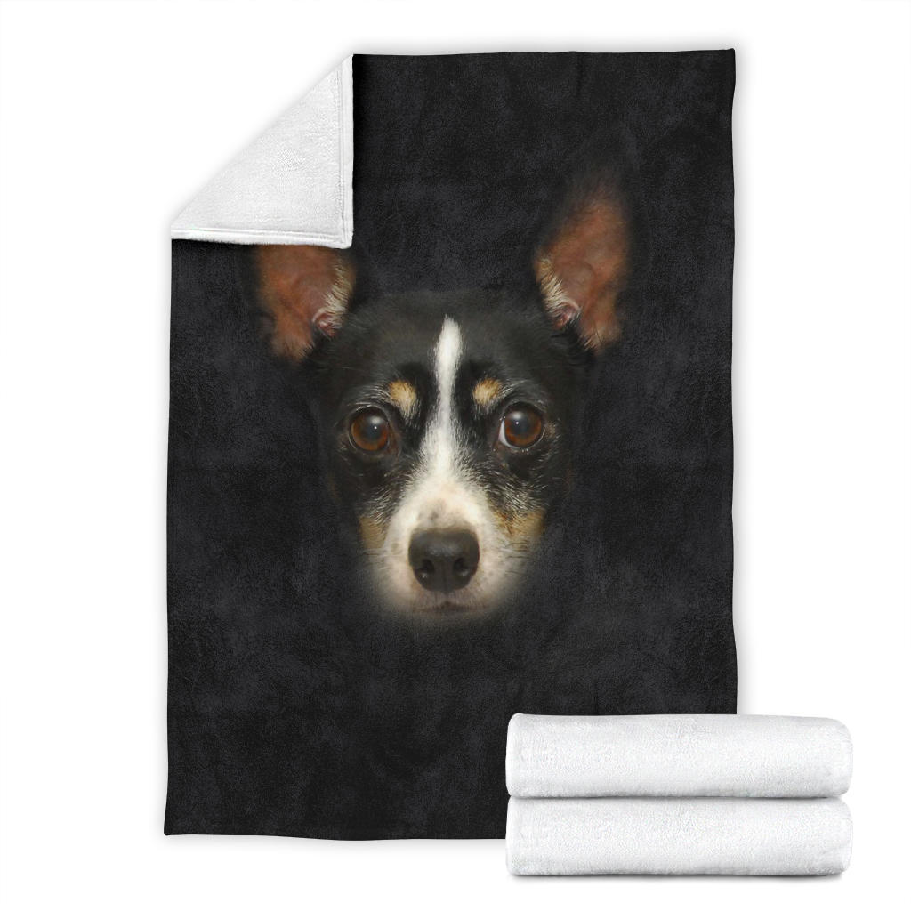 Rat Terrier Face Hair Blanket