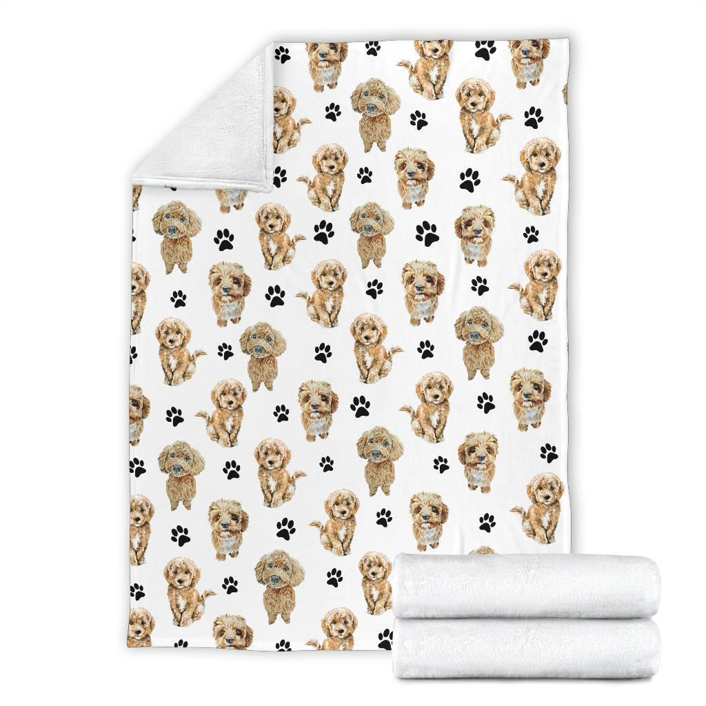 Cavapoo Paw Blanket
