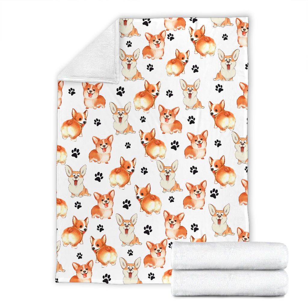 Welsh Corgi Paw Blanket