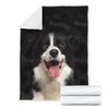 Border Collie 1 Face Hair Blanket