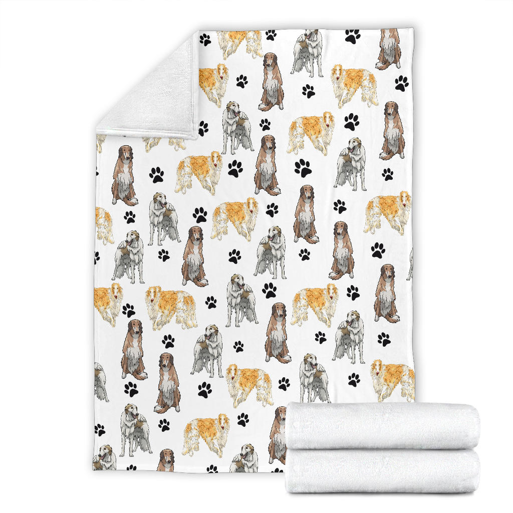 Borzoi Paw Blanket