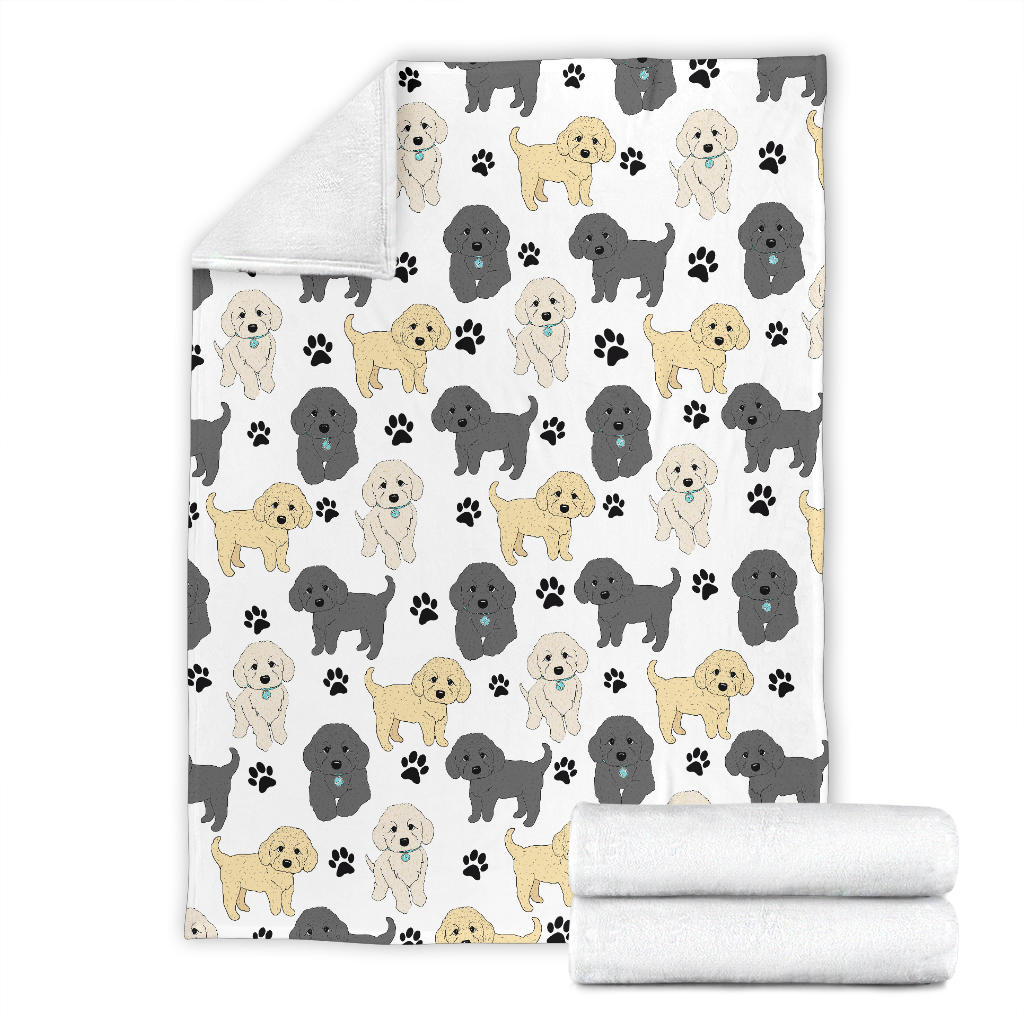 Labradoodle Paw Blanket