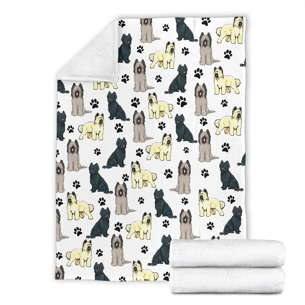 Briard Paw Blanket
