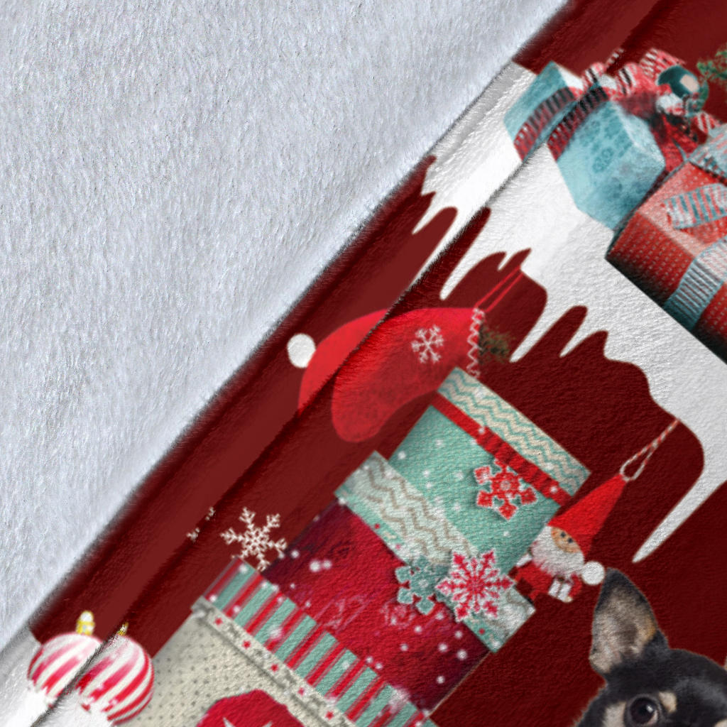 Chihuahua Snow Christmas Blanket