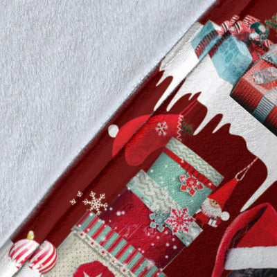 French Bulldog Snow Christmas Blanket