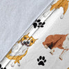 American Pit Bull Terrier Paw Blanket