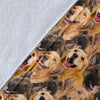 German Shepard - Golden Retriever Full Face Blanket