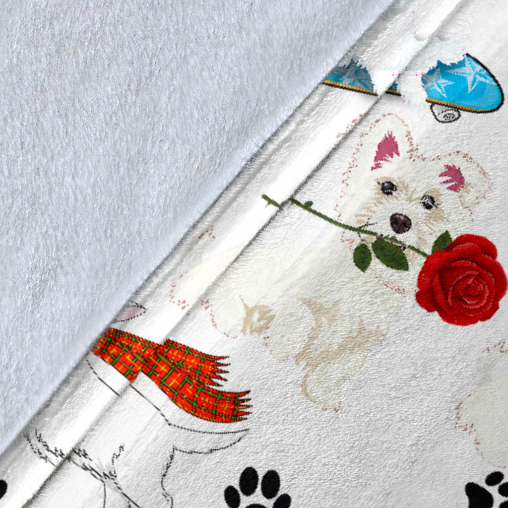 West Highland White Terrier Paw Blanket