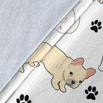 French Bulldog Paw Blanket