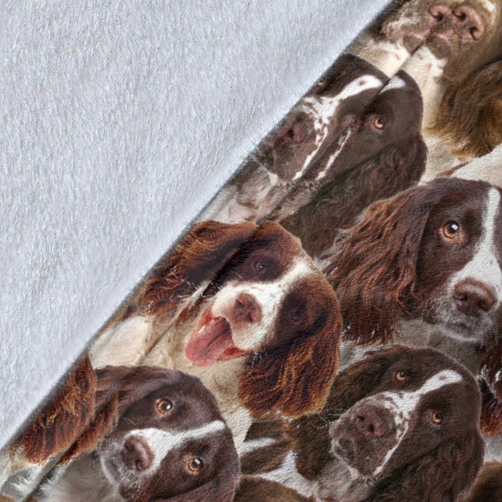 English Springer Spaniel Full Face Blanket