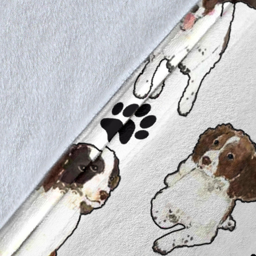 English Springer Spaniel Paw Blanket
