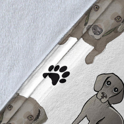 Weimaraner Paw Blanket