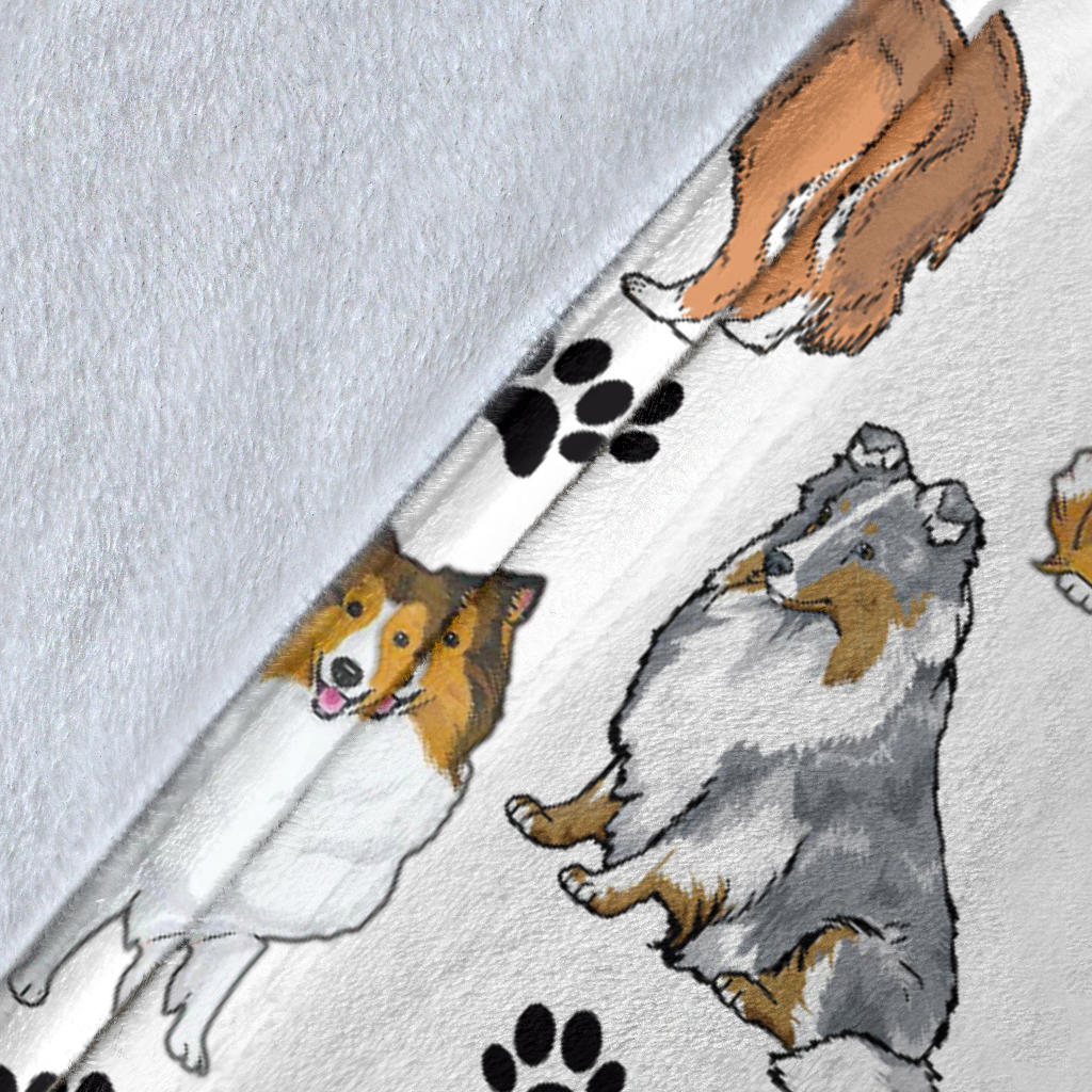 Shetland Sheepdog Paw Blanket