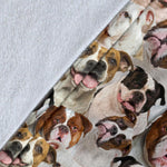 American Bulldog 2 Full Face Blanket