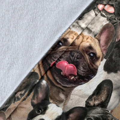 French Bulldog Full Face Blanket