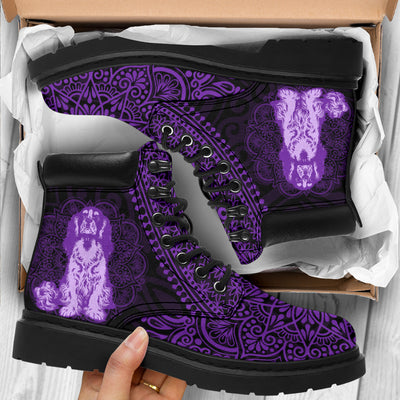 King Charles Spaniel Mandala All-Season Boots