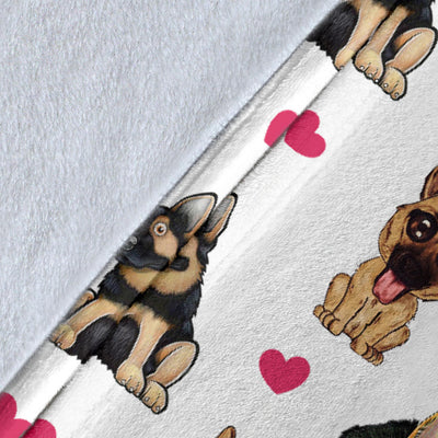 German Shepherd Heart Blanket