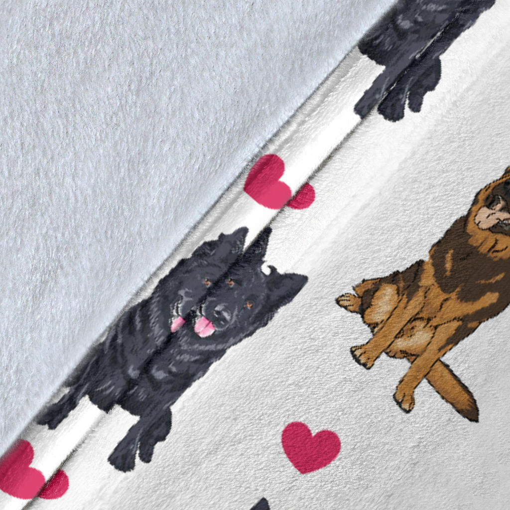 Belgian Malinois Heart Blanket