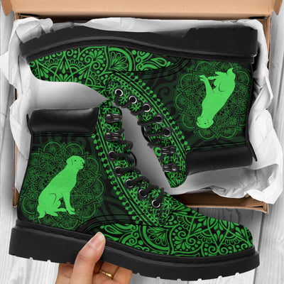 Labrador Retriever Mandala Green All-Season Boots