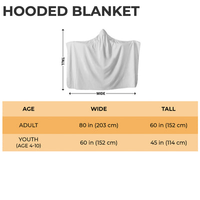Border Collie Full Face Hooded Blanket