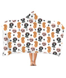 Poodle Paw Hooded Blanket