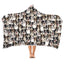 Border Collie Full Face Hooded Blanket