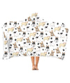 French Bulldog Paw Hooded Blanket